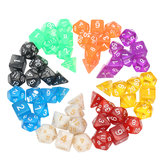 56-delig Polyhedral Board RPG MTG Dobbelstenen Set 8 Kleuren 4D 6D 8D 10D 12D 20D met 8 Zakjes