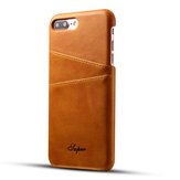 Prémium marhabőr bőr kártyahely védő tok iPhone 7 Plus / 8 Plus telefonhoz