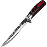 MTG21 سكين الجزار مزلقة مصنوعة يدويًا من فولاذ مقاوم للصدأ للمطبخ مع غلاف من الجلد