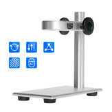 Y01 Suporte de suporte de liga de alumínio para suporte de metal para microscópio de prata para microscópio digital Diâmetro: 23mm-35mm