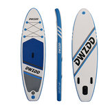 Prancha de stand up paddle board DWZDD espessa de 305x81x15cm com válvulas infláveis, remo, corda elástica, kits de reparação, quilhas, corda para os pés e bomba