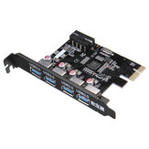 PCI-E zu USB3.0 4 Anschlüsse USB 3.0 Erweiterungskarte 4 PIN-Schnittstelle Stromanschluss für Desktop