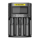 NITECORE UM4 / UM2 LCD Ekran Ekran Lityum Batarya Şarj Cihazı 4 Yuvalı USB Şarj Akıllı Hızlı Batarya Şarj Cihazı