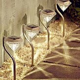 4pcsソーラーダイヤモンド形芝生ランプ屋外ガーデンLED防水装飾ランプクリスマスデコレーションライト