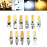 Lâmpada LED COB E11 E12 E14 E17 G4 G8 G9 BA15D de 2,5W, regulável, branca pura e branca quente, em silicone, 110V