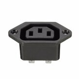Excellway® Chassis Female 15A / 250V AC IEC C13 C14 Inline Socket Plug Adapter Mains Power Connector 