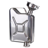 Garrafinha miniatura portátil de bolso em aço inoxidável com capacidade para 5oz de whisky e licor com funil