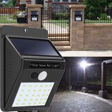 Солнечная Мощность 30 LED PIR Движение Датчик Настенный светильник Водонепроницаемы На открытом воздухе Путь двора Сад Безопасность Лампа