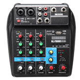 Console de mixage portable USB 4 canaux Enregistrement Bluetooth Live Studio DJ Console de mixage audio 