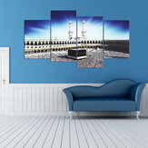 4 sztuki tryptyki sztuka druku na ścianę Mecca Islamic Kaaba Hajj Płótno Obrazy Decor