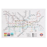 35x23 дюймов Лондонское метро карта метро ретро стены искусства шелка плакат домашнего декора