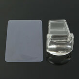 Clou clair en silicone ongle estampage modèle imprimante ensemble racloir image plaque transfert outils diy conception