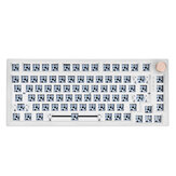 Kit de teclado personalizado FEKER IK75 PRO com 82 teclas substituíveis a quente, RGB de 75%, bluetooth 5.0 2.4GHz com modos triplos, placa de montagem PCB, caixa branca translúcida leitosa