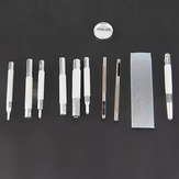 11Pcs Metalll Punch Loch Snap Niet Setter Base Kit DIY Leder Werkzeug