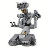 Conjunto de 313 peças de blocos de construção de robôs com curto-circuito. Brinquedos de cinco modelos de figuras para crianças, presentes para meninos.