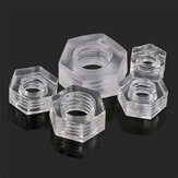Suleve™ MXHN1 50 écrous hexagonaux en plastique acrylique transparent avec rondelle hexagonale M6