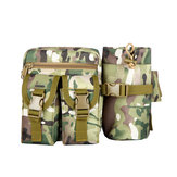 Tactical Waist Bolsa Pouch Haversack Messenger Bolsa com pacote de garrafa para camping e caminhada 