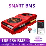 DALY BMS 16S 48V 150A 200A 250A Bluetooth 485 vers USB CAN NTC UART logiciel de protection de batterie Li-on Carte BMS avec ventilateur