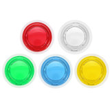24мм прозрачная светодиодная кнопка с белым кольцом для аркадной игровой консоли контроллера
