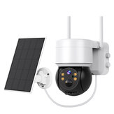 Kamera Hiseeu 1080P WiFi z panelem słonecznym na zewnątrz, kamera IP PTZ z wykrywaniem ruchu PIR, wizją nocną, dwukierunkowym audio, zoomem 5X, wodoszczelnością IP66, obsługą karty TF do monitoringu