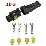 10 Kits 2Pin Way verzegelde waterdichte elektrische draad Connector Plug Set auto-onderdeel accessoires