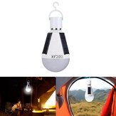 Lâmpada LED recarregável solar de 7W para tenda de camping e lâmpada de emergência com gancho