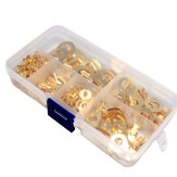 Kit de terminais de friso de cobre não isolado com olhais de anel para cabo, M3/M4/M5/M6/M8/M10, 150/300/540 PCS.
