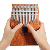 17 Tasten Holz Kalimba Mahagoni Daumen Klavier Finger Percussion Musikspielzeug mit Stimmung Hammer