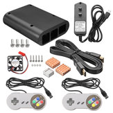 Game Console + Heat Sink + Fan + Case + Remote Control For Raspberry Pi 3 Model B