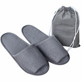IPRee® Zapatillas plegables para hombres y mujeres de talla única Zapatos portátiles antideslizantes con bolsa de almacenamiento para viajes