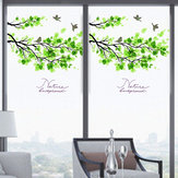 60x58cm Milchglas Fensterfolie mit Baum und Vogel, Aufkleber für Privatsphäre und Wohnkultur