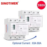 SINOTIMER STVP-930 63A 80A 380V 3 Phase Auto-recovery Protective Device Self Reconnect Surge Voltage Protector DIN Rail Mounted