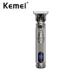 Kemei KM-700H מספרות שורץ מקצועי ומדויק לעיקוב שיער עם תצוגת LCD ללא חוטים