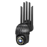 Guudgo 1080P 10 LED Outdoor PTZ IP Camera Two Way Audio Wifi Camera Auto Waterproof Night Vision CCTV Video Surveillance Black