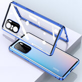Bakeey for POCO F3 Global Version Case 2 in 1 with Lens Protector Magnetic Flip Double-Sided Tempered Glass Metal Full Cover Protective Case