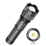 BIKIGHT XHP50 Kit de lampe de poche zoomable longue pou alorstée 1800 lm avec 18650 Li-ion Batterie Rechargeable par USB et affichage de puissance Mini tou alorsche Focus Lampe tactique réglable