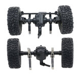 JJRC Q61 4WD Front And Rear Bridge Axle Set For 1/16 Military Truck Rc Car Green Wheel