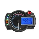 Universal Motorcycle Motor Bike LCD Digital Speedometer Odometer Tachometer 2-4 Cylinder 