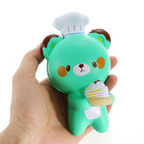 Squishy Bear Baker Chef Jumbo 14см Медленный рост Коллекция подарков Декор Мягкая игрушка