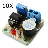 10Pcs 9V 12V Battery Sound and Light Alarm Protection Module Against Over-discharge Board