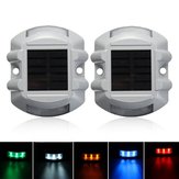 2pcs Solar LED Pathway Driveway Lights Dockpad Stap Road Safety Lampen 