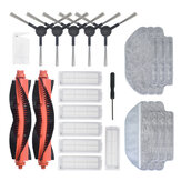 22pcs Replacements for Xiaomi Mijia STYTJ02YM MOP PRO Viomi V2 V3 Vacuum Cleaner Parts Accessories Main Brushes*2 Side Brushes*5 HEPA Filters*7 Wet Mop Clothes*3 Dry Mop Clothes*3 CleaningTool*1 Screwdriver*1 [Non-Original]
