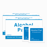 100 Pads/box Disposable Alcohol Cotton Pad 75% Isopropyl Alcohol/Ethyl Alcohol Swabs Antiseptic Wipes Disposable Disinfection Sterilization Wipes Health Care Wet Wipes Paper