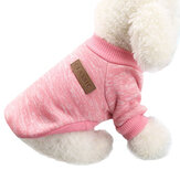 犬の服 暖かい子犬の衣装 ペットのジャケット コート 冬の犬の服 ソフトなセーター クロージング