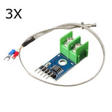 Módulo de sensor MAX6675 de 3 piezas con cable termopar 1024 Celsius Disponible a alta temperatura