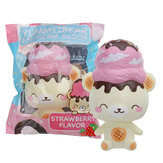 Creamiicandy Yummiibear Squishy Ice Cream Scoop Strawberry Bear 14CC Licensed Slow Rising With Packaging