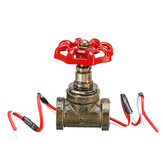 Interruptor de luz de válvula de parada de 1/2 pulgada estilo vintage Steampunk con paso de cable de hierro rojo