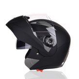 モーターサイクルフルフェイスデュアルバイザーフリップアップモジュラーヘルメットモトクロスXL 4色