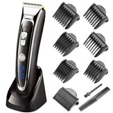 SURKER Rechargeable Hair Clipper Trimmer Beard Shaver Cordless Washable LED Display Ceramic Blade 