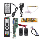 Scheda controllore T.SK105A.03 per TV LCD LED universale + 7 pulsanti + cavo LVDS a 40 pin da 2 canali a 8 bit + 4 inverter per lampada + altoparlante + adattatore di corrente EU